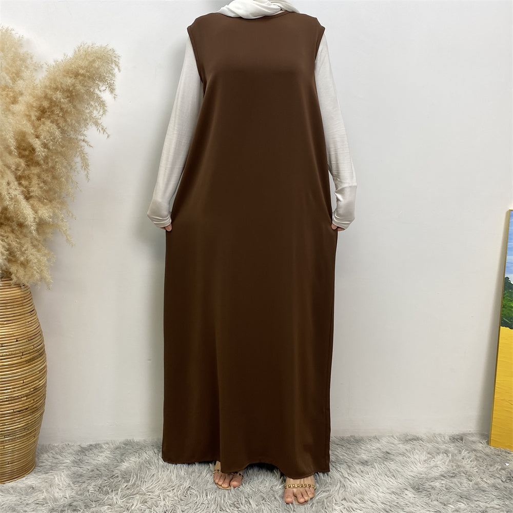 Layla Diamond Tassel Abaya - Coffee