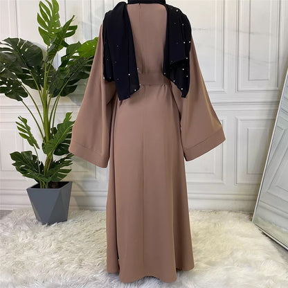 Brown - Umbrella Cut Closed Abaya