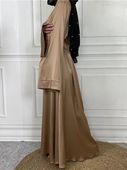 Gold - Satin Elegant Abaya