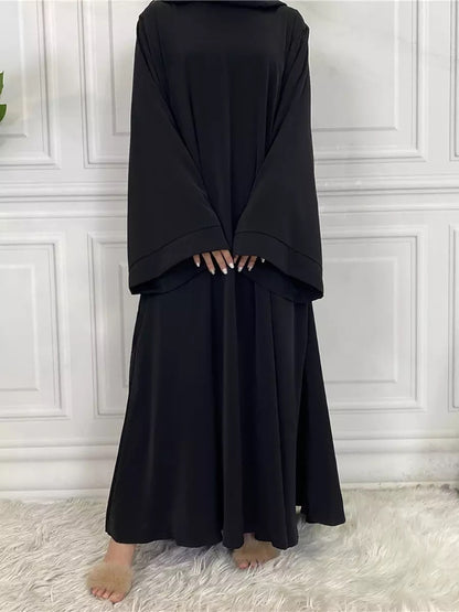 Black - Umbrella Cut Closed Abaya