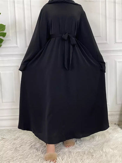 Black - Umbrella Cut Closed Abaya